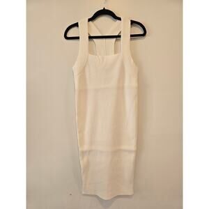 525 America Small Cream Square Neck Tank Sweater Dress NWT